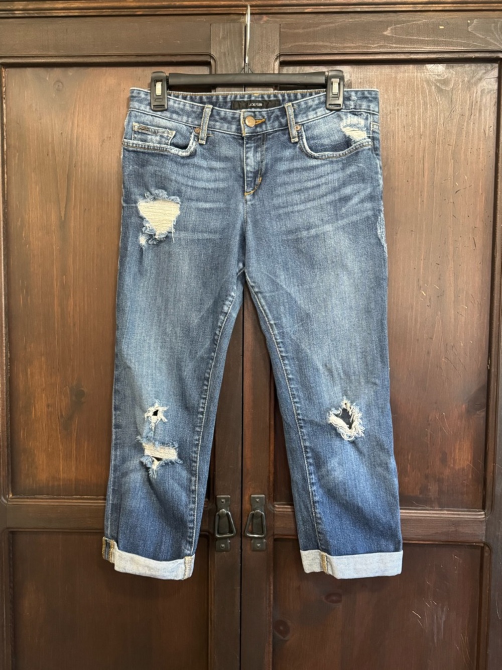 Joe’s Jeans Ex-Lover Women’s Distressed Boyfriend Jeans - Blue size 28 Cropped - Picture 2 of 11